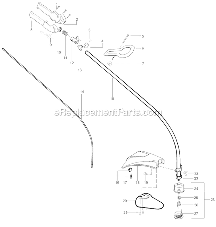 Page C Diagram and Parts List for TE400LE Type 1 Weed Eater Trimmer